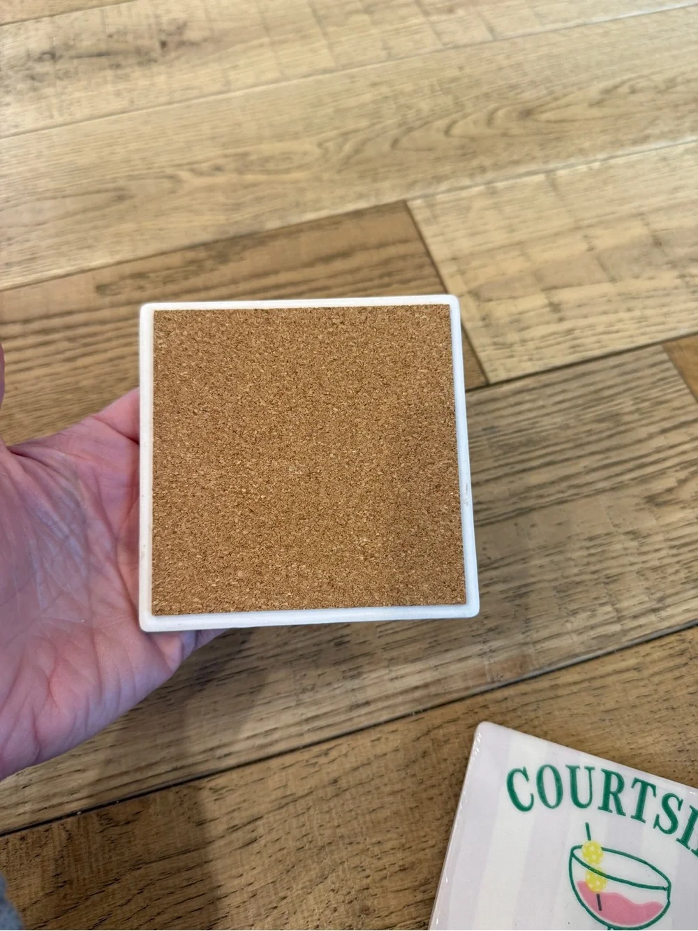 Resin Coated Ceramic Pickleball Coaster Set of 4